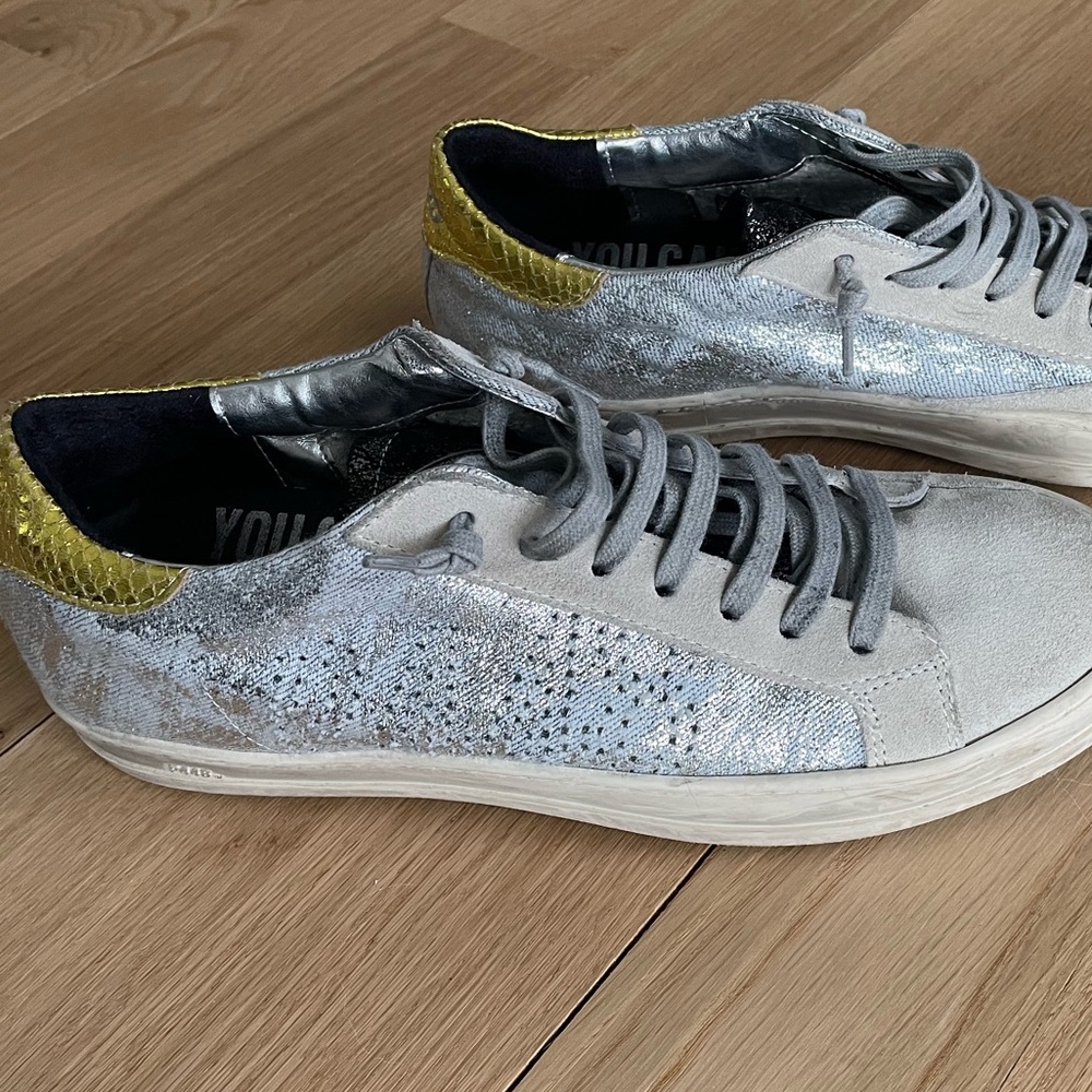 P448 silver and gray sneakers size 40